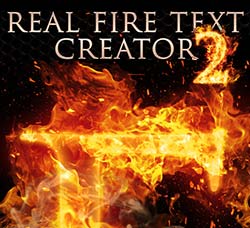 极品PS动作－逼真的火焰字：Real Fire Text Creator 2